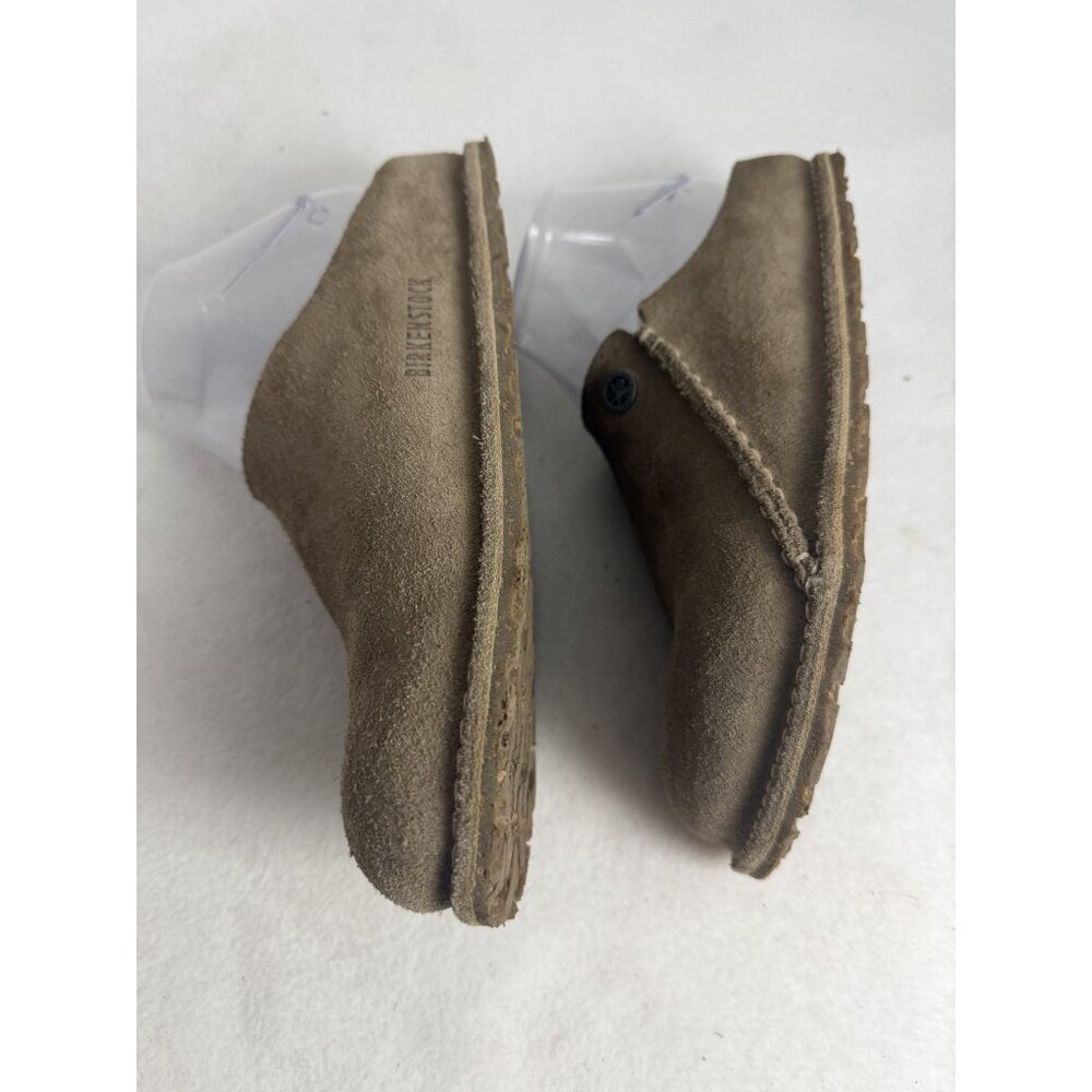 Birkenstock Zermatt Premium Suede Leather Tan Beige Sz 38 7-7.5 Clog Slip On Y2K - Picture 6 of 10